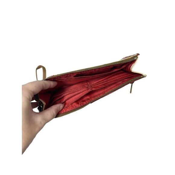 Coach wallet wristlet White with Red Poka Dots Zipper - Picture 10 of 14